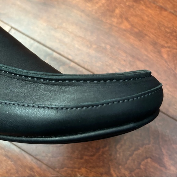 OluKai “Kulana” Black Leather Slip-On Loafers, Size 13 - Picture 8 of 15